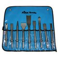 Ajax Tool Works Pneumatic Bit Set, Chisels, 9 Piece, W/ A905, A906, A907, A908, A909 AJXA9029